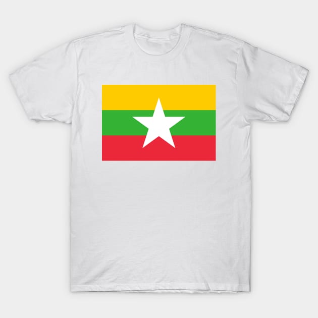 Flag of Myanmar T-Shirt by COUNTRY FLAGS